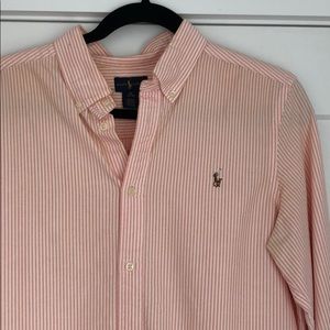Ralph Lauren Boys Orange Striped Oxford sz. XL